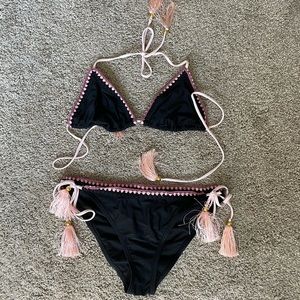 Billabong Pink and Black Bikini